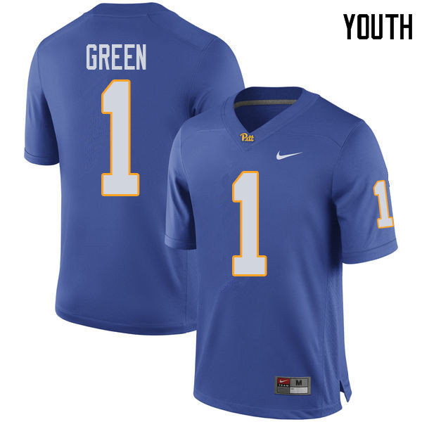 Youth #2 David Green Pittsburgh Panthers College Football Jerseys Sale-Royal